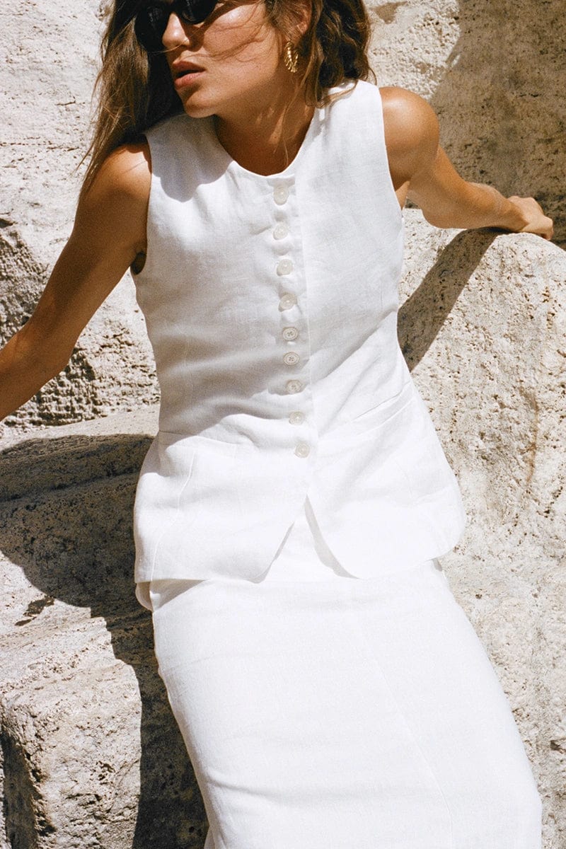 Domenico Vest White - Final Sale