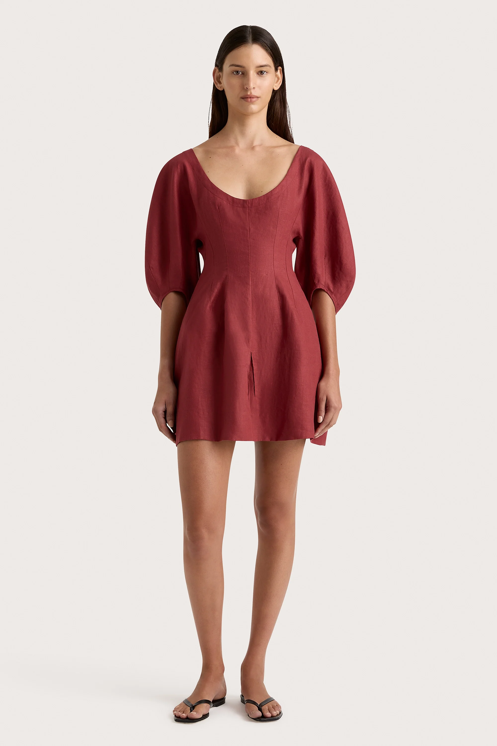 Raynara Mini Dress Wine - Final Sale