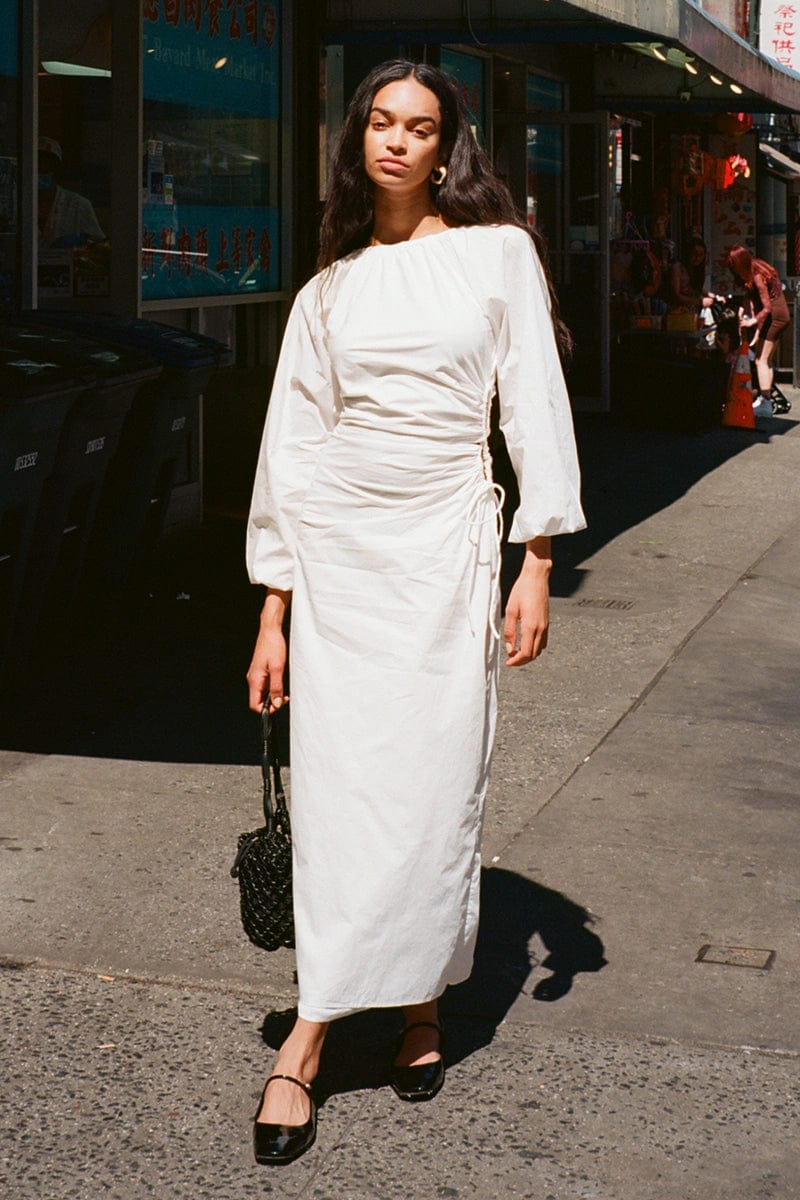 De Deus Midi Dress White - Final Sale