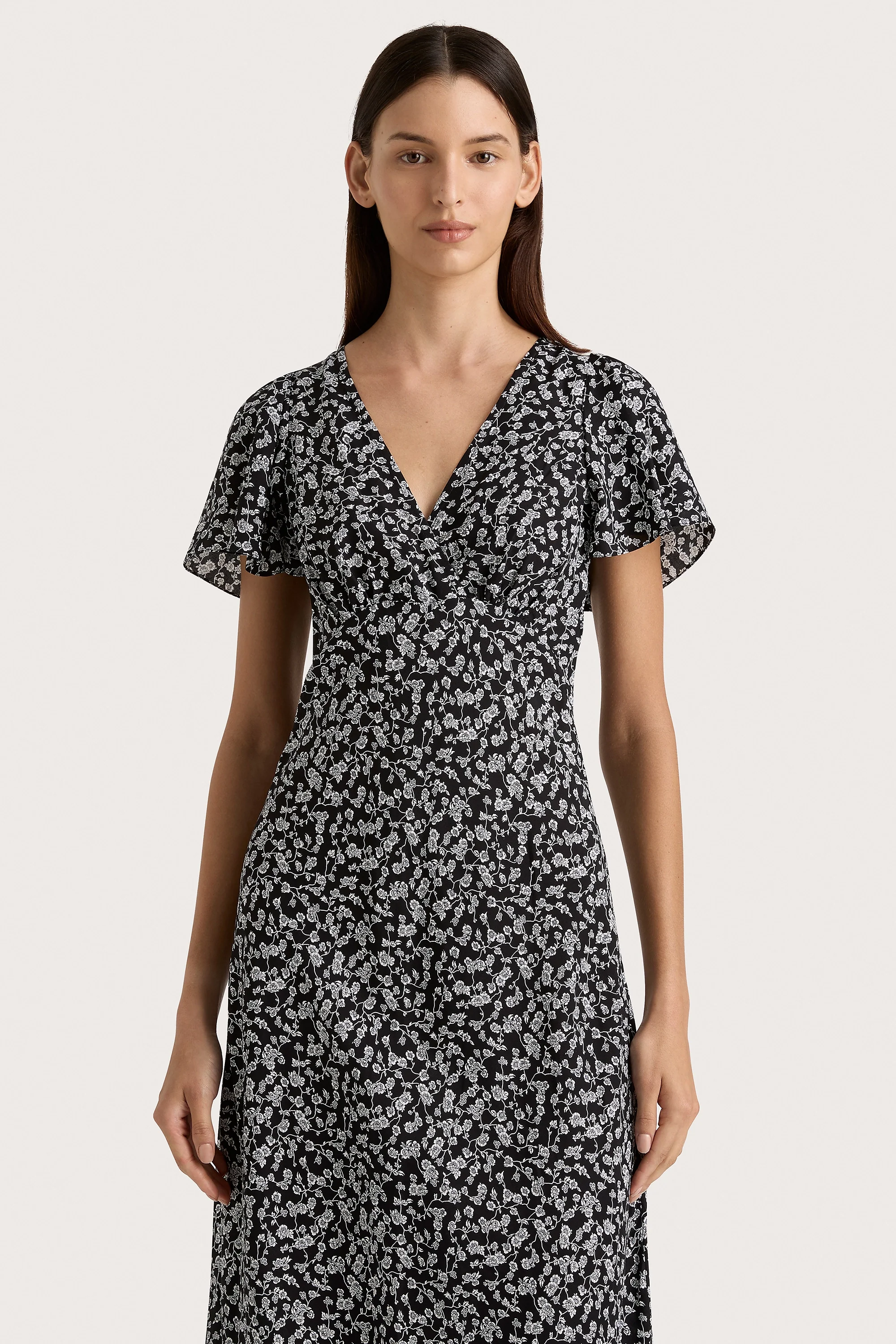 Boda Midi Dress Amaryllis Floral Black - Final Sale