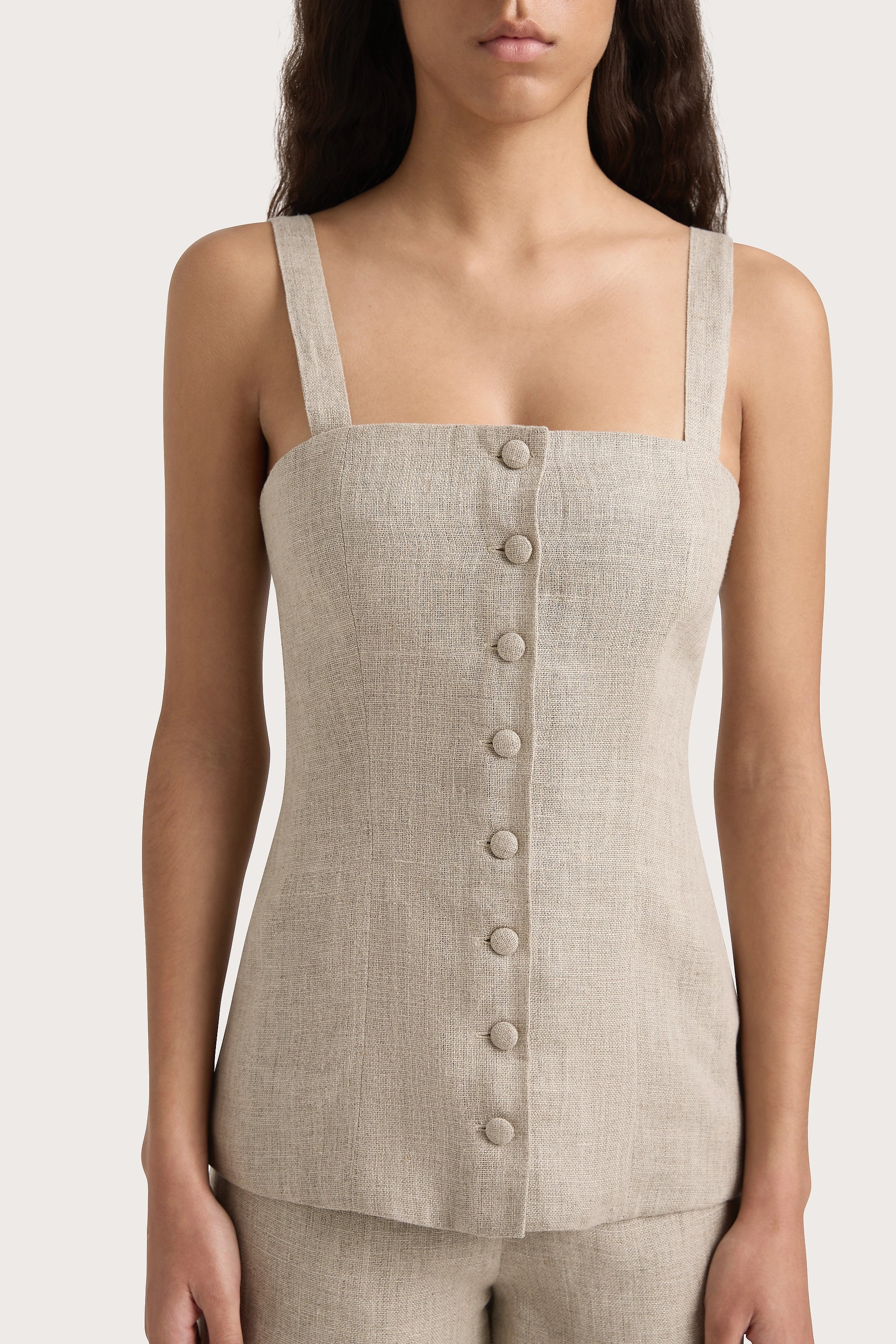 Corbiere Vest Oatmeal - Final Sale