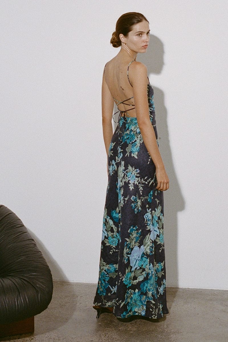 Garcia Maxi Dress Escala Floral Navy - Final Sale