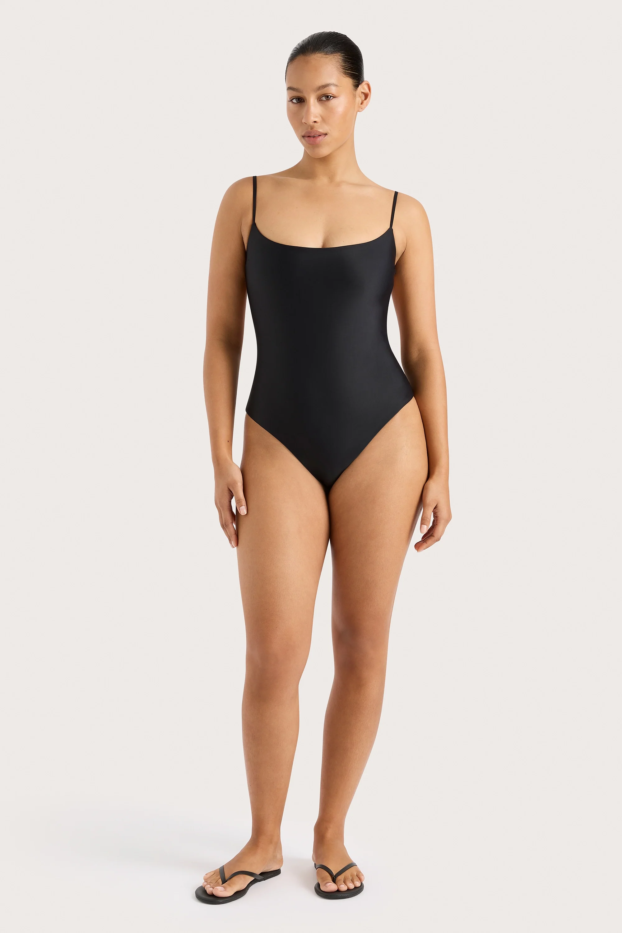 Cabo String One Piece Black - Final Sale