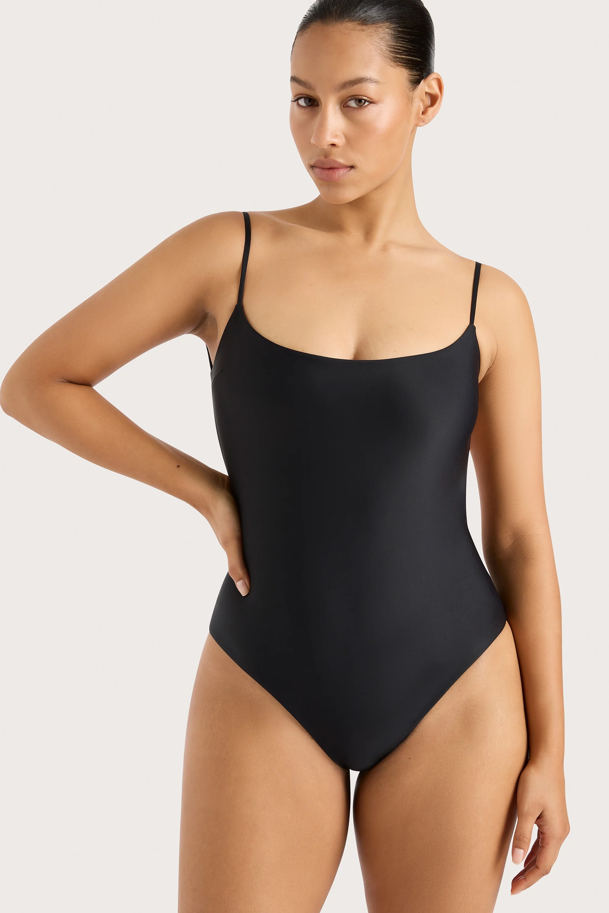Cabo String One Piece Black - Final Sale