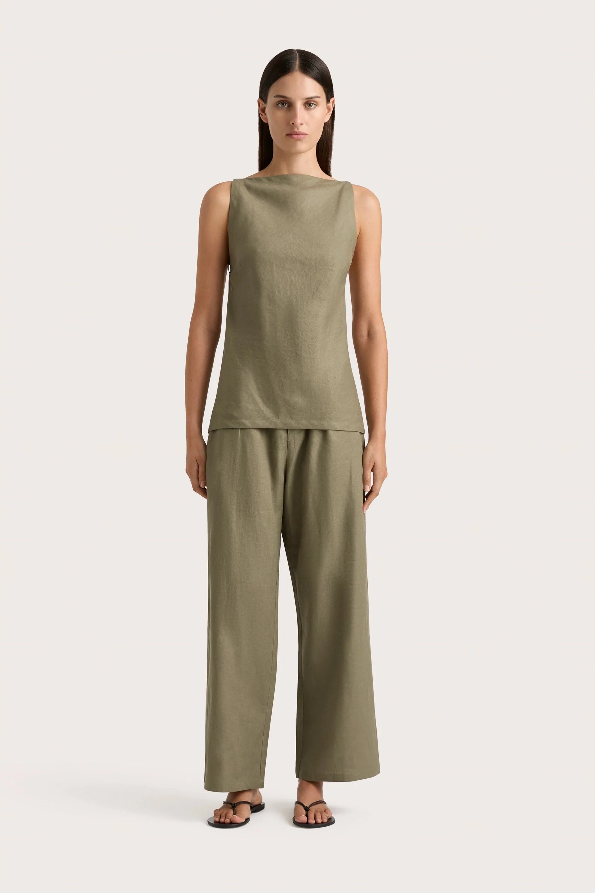 Antibes Top Khaki - Final Sale