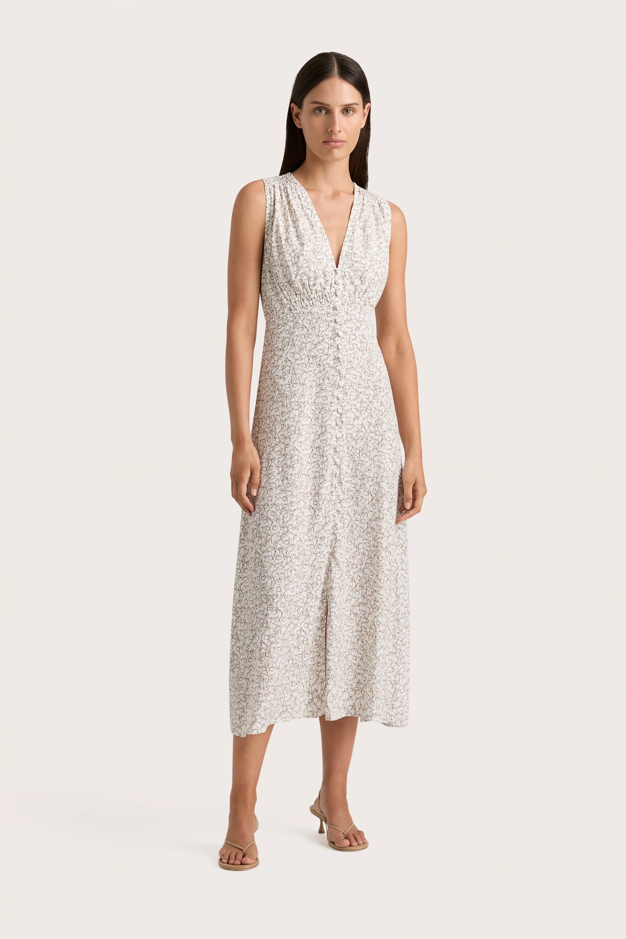 Oceane Midi Dress Calla Umber - Final Sale