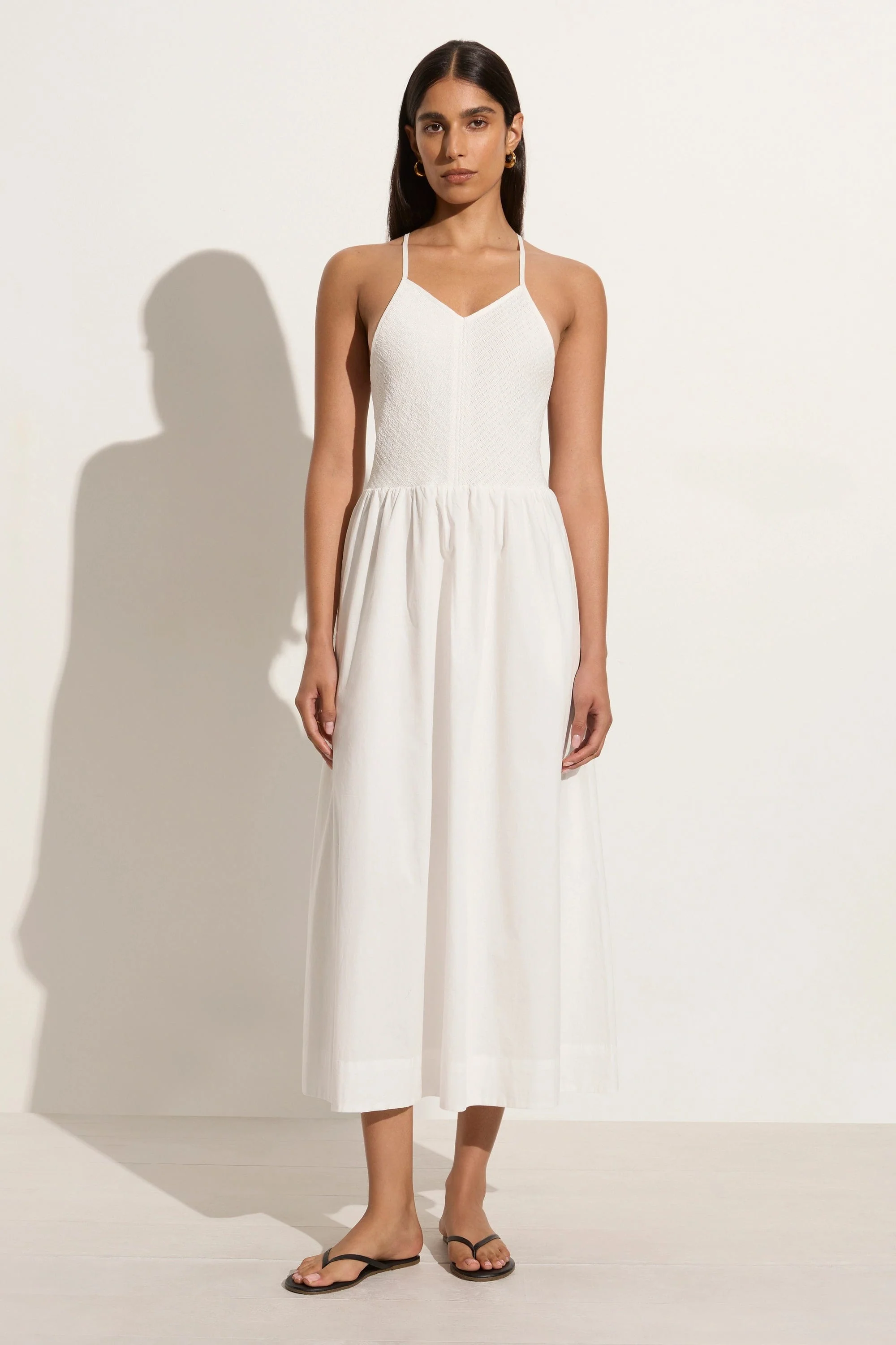 Camera Midi Dress White - Final Sale