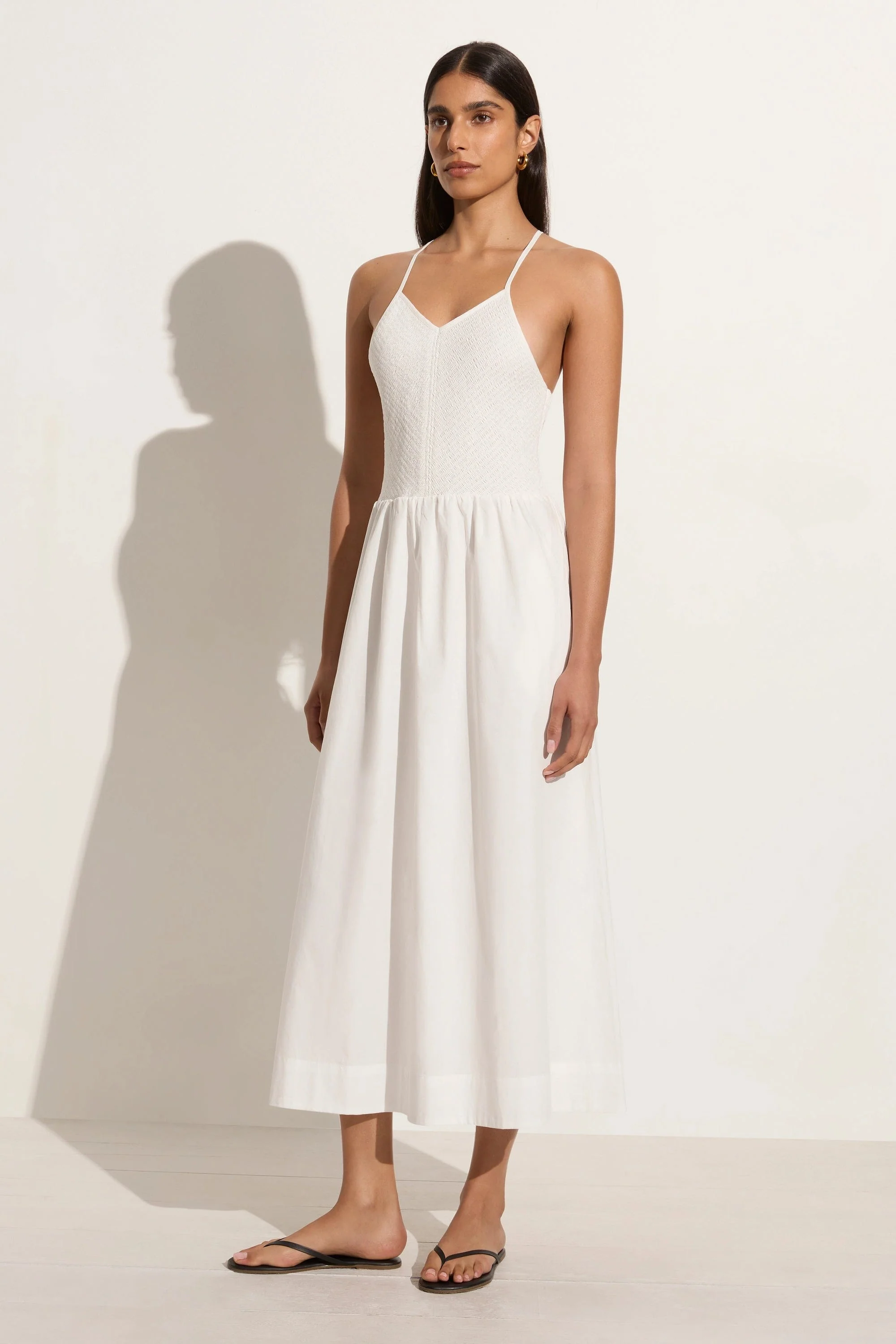 Camera Midi Dress White - Final Sale
