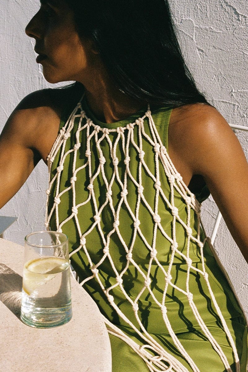 Nelas Macrame Top Off-White - Final Sale