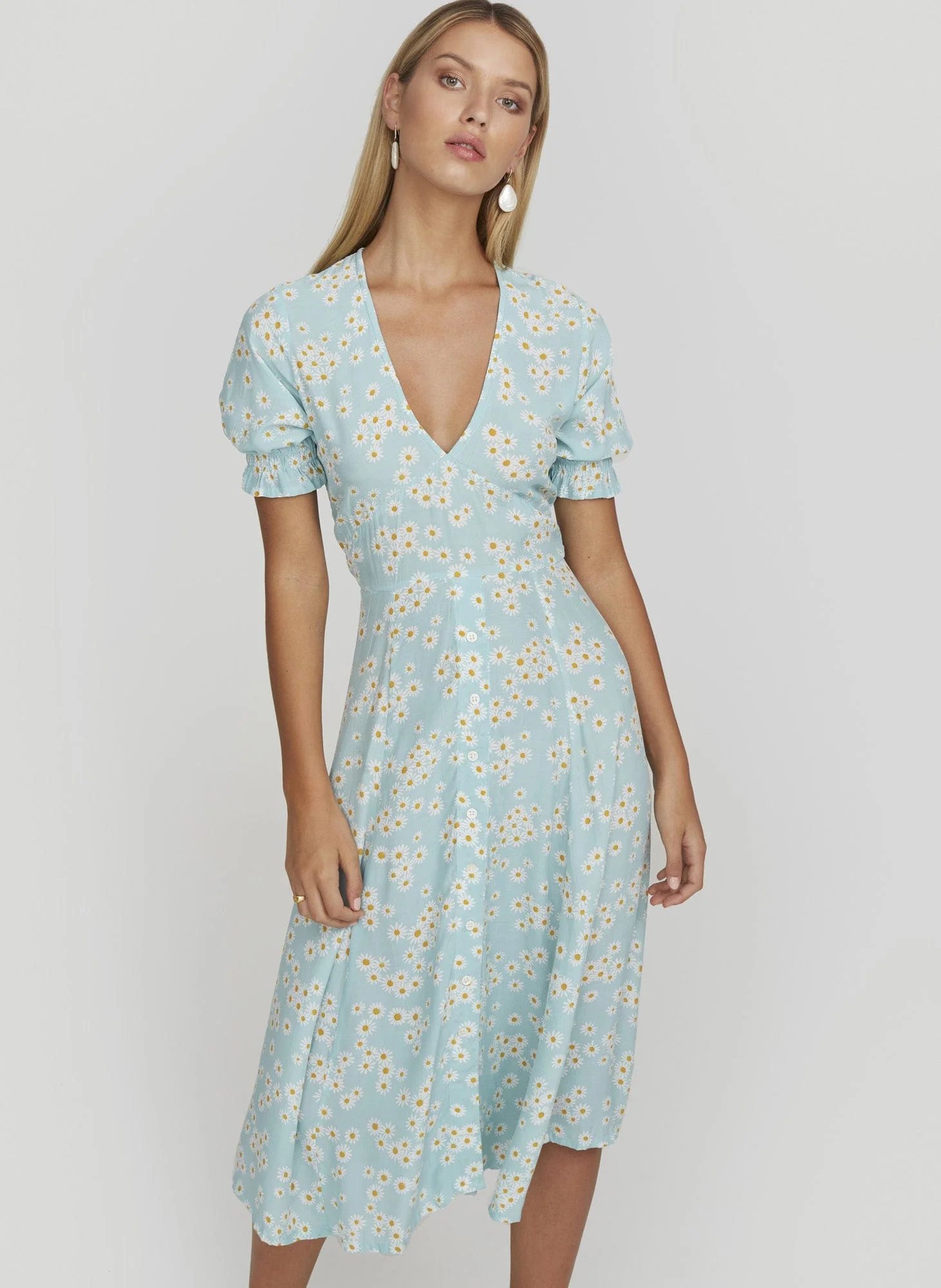 Zhoe Floral Print Ari Midi Dress  - Final Sale