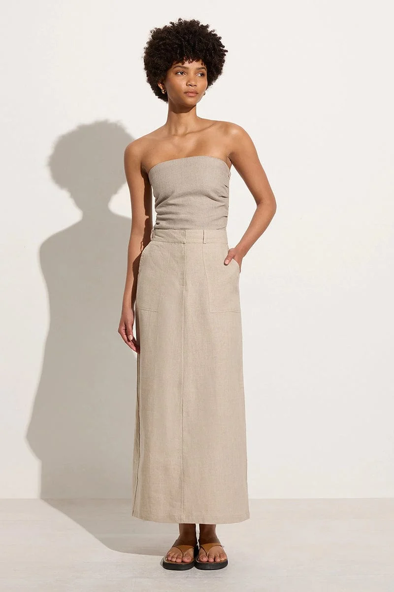 Amreli Maxi Skirt Natural - Final Sale
