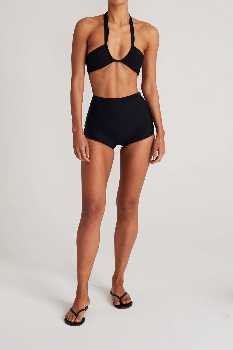 Cabrera Bikini Top Plain Black - Final Sale