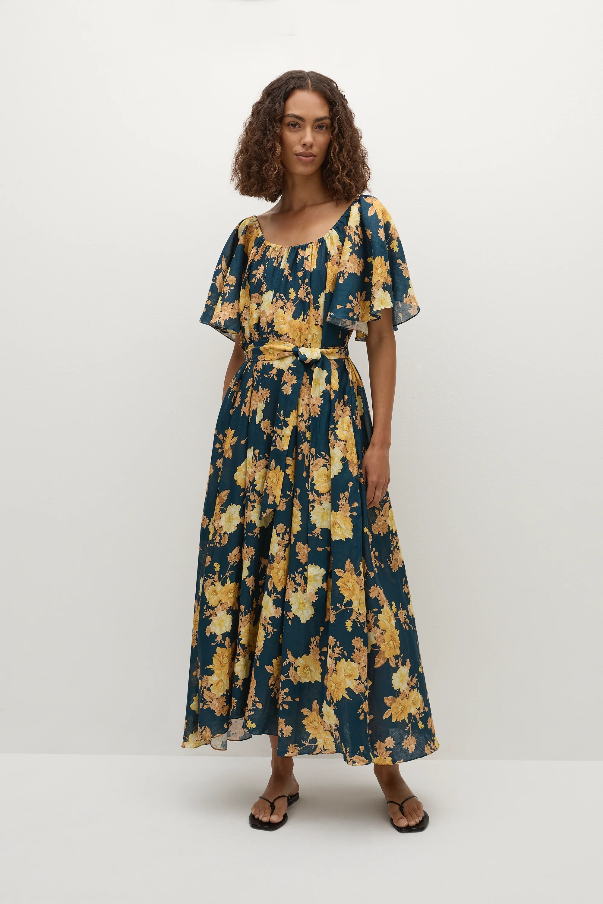 Belen Maxi Dress Nora Floral Navy