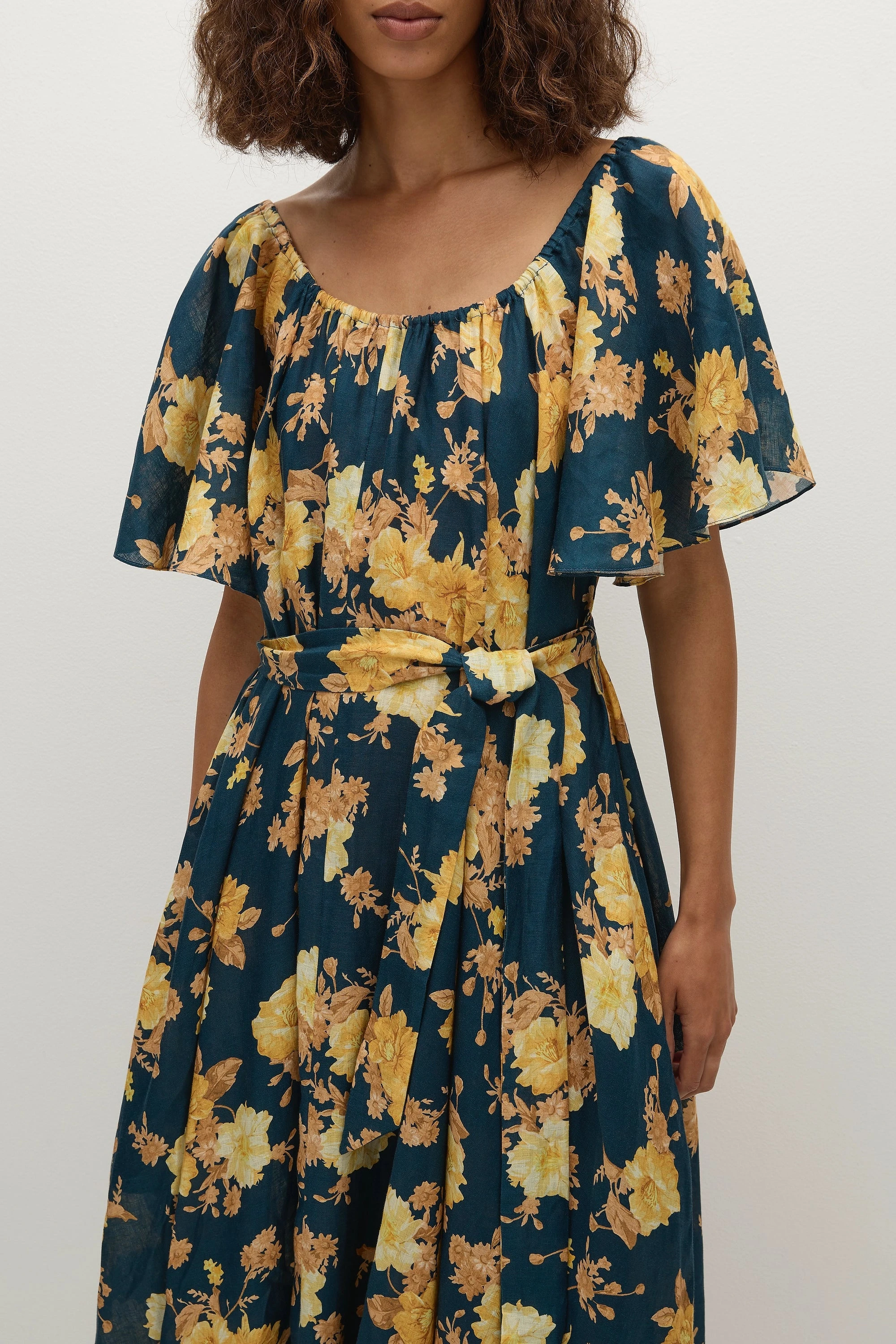 Belen Maxi Dress Nora Floral Navy