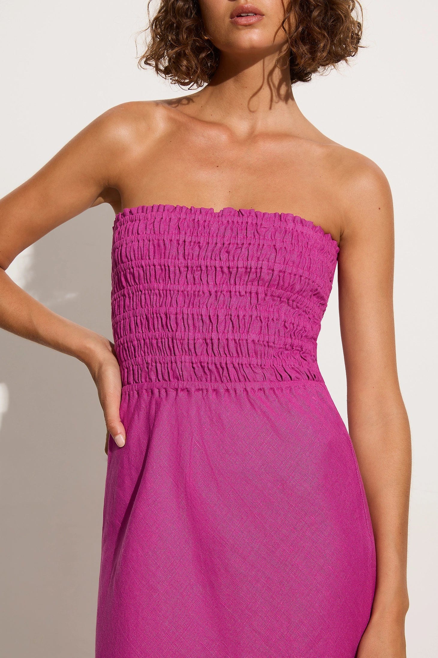 Do Dora Midi Dress Magenta - Final Sale