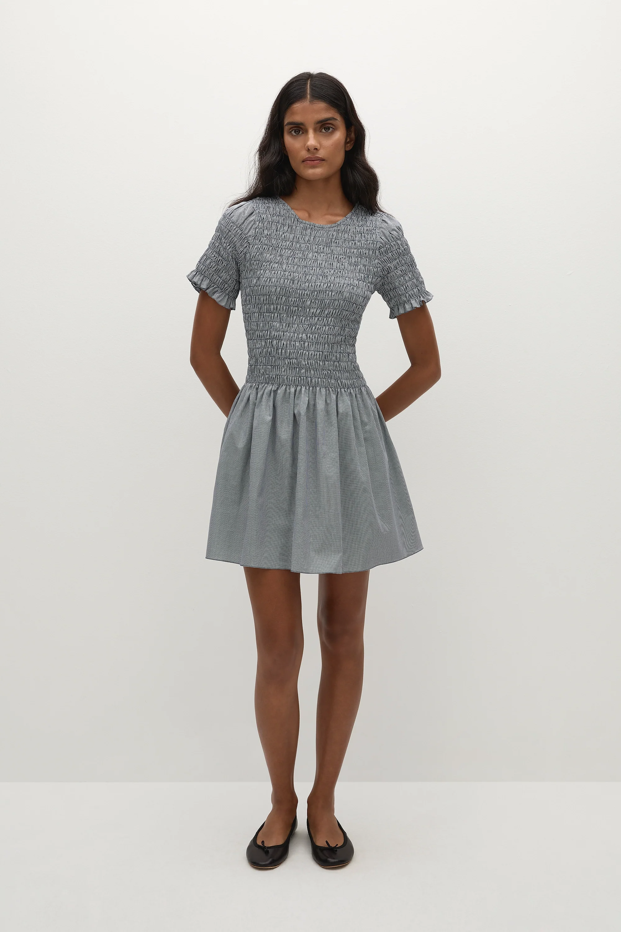 Edda Mini Dress Hanne Gingham Vintage Navy