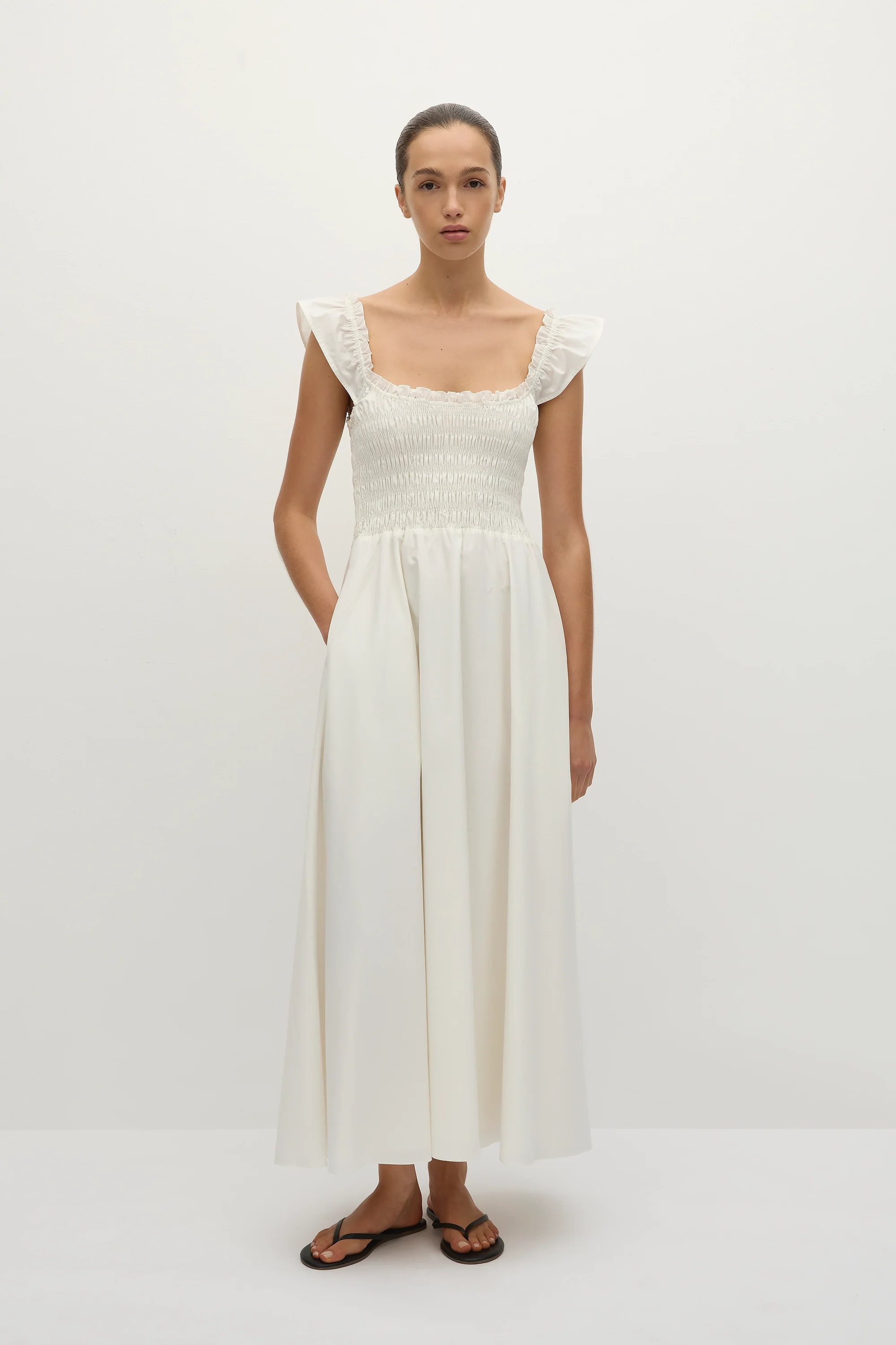 Eudora Midi Dress White