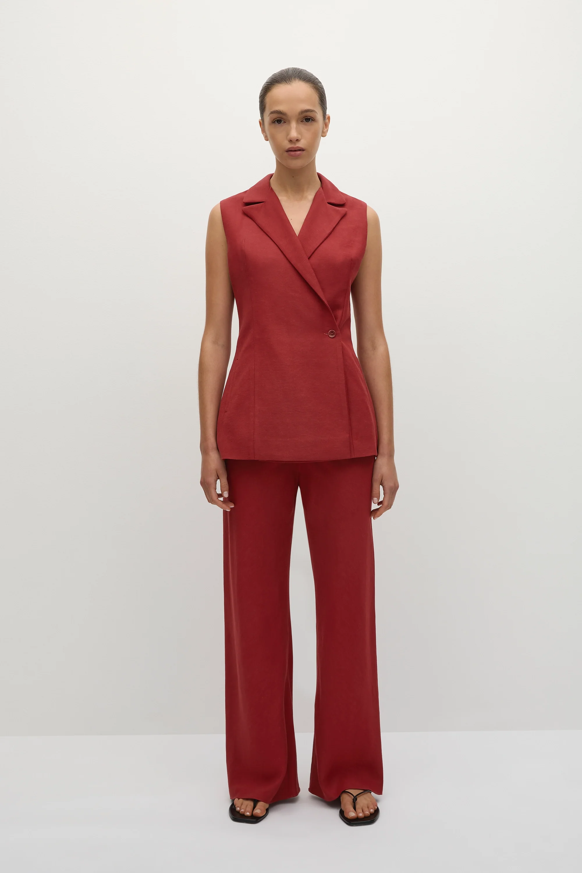 Florine Blazer Deep Red