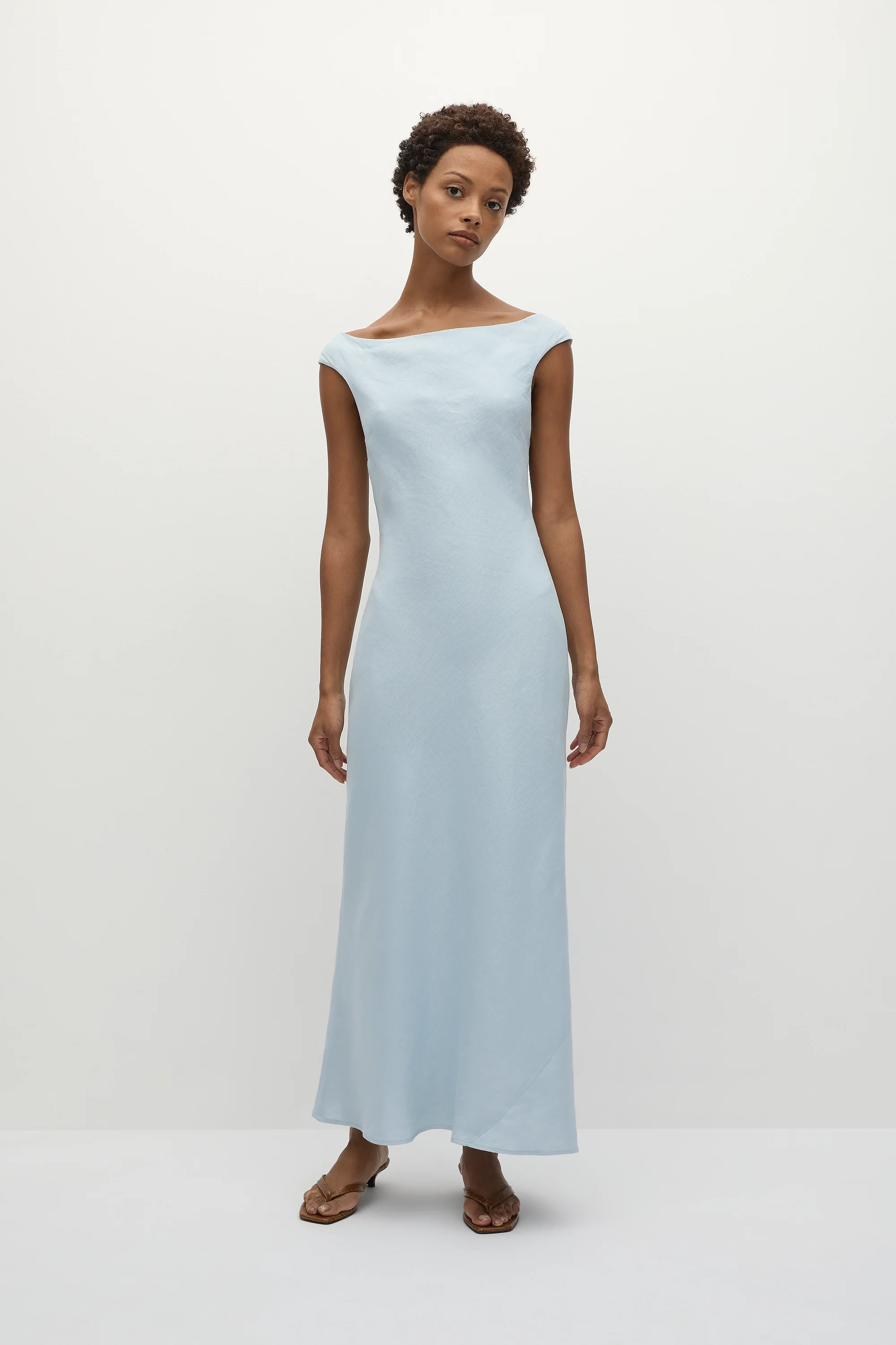 Ilride Midi Dress Sky Blue