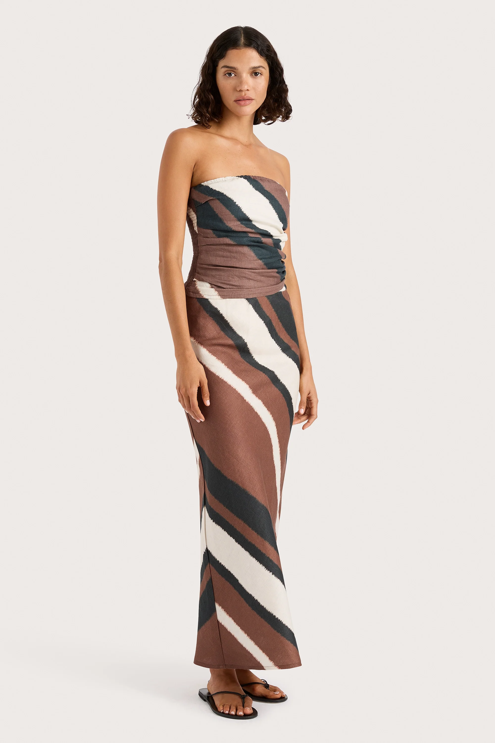 Setubal Top Futura Stripe Chocolate - Final Sale