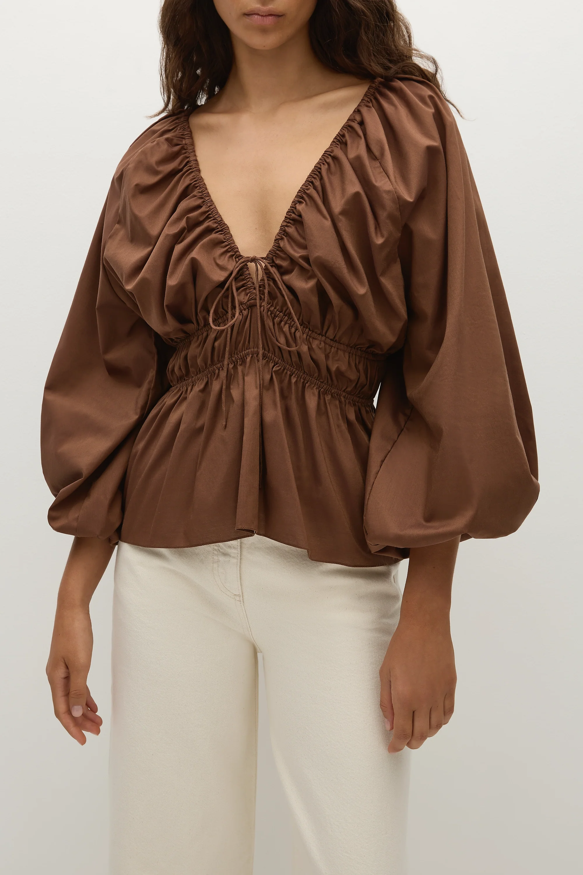 Lina Top Chestnut Brown