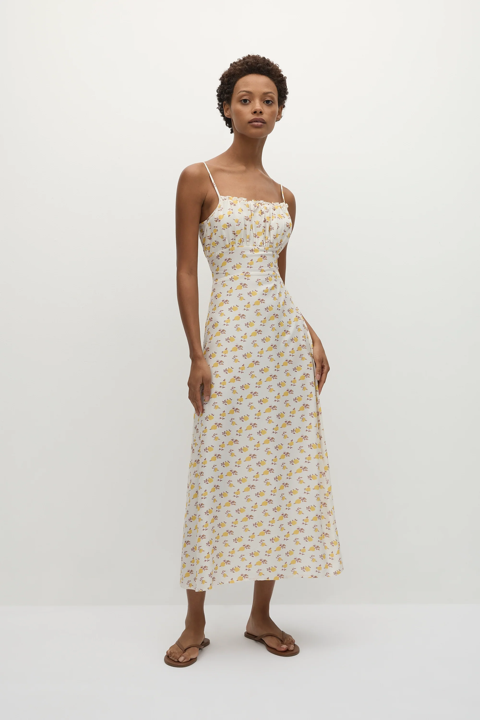 Phaedra Midi Dress Hazy Rose Canary