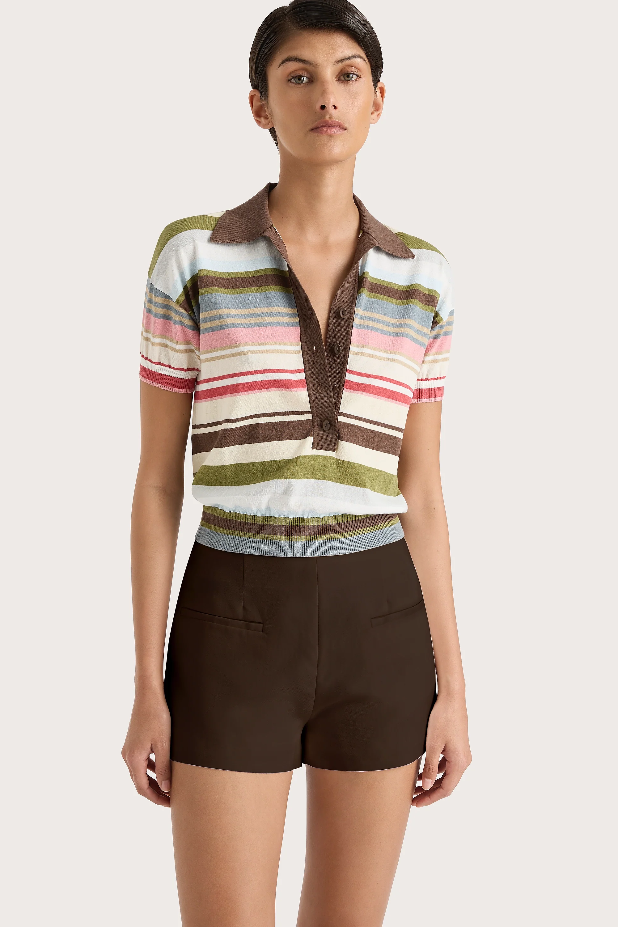 Sable Polo Shirt Meleu Stripe Multi