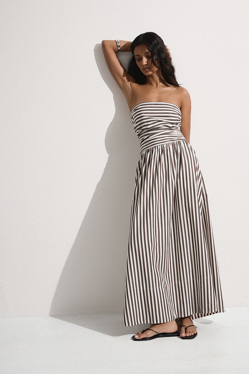 Vera Maxi Dress Norway Stripe Espresso