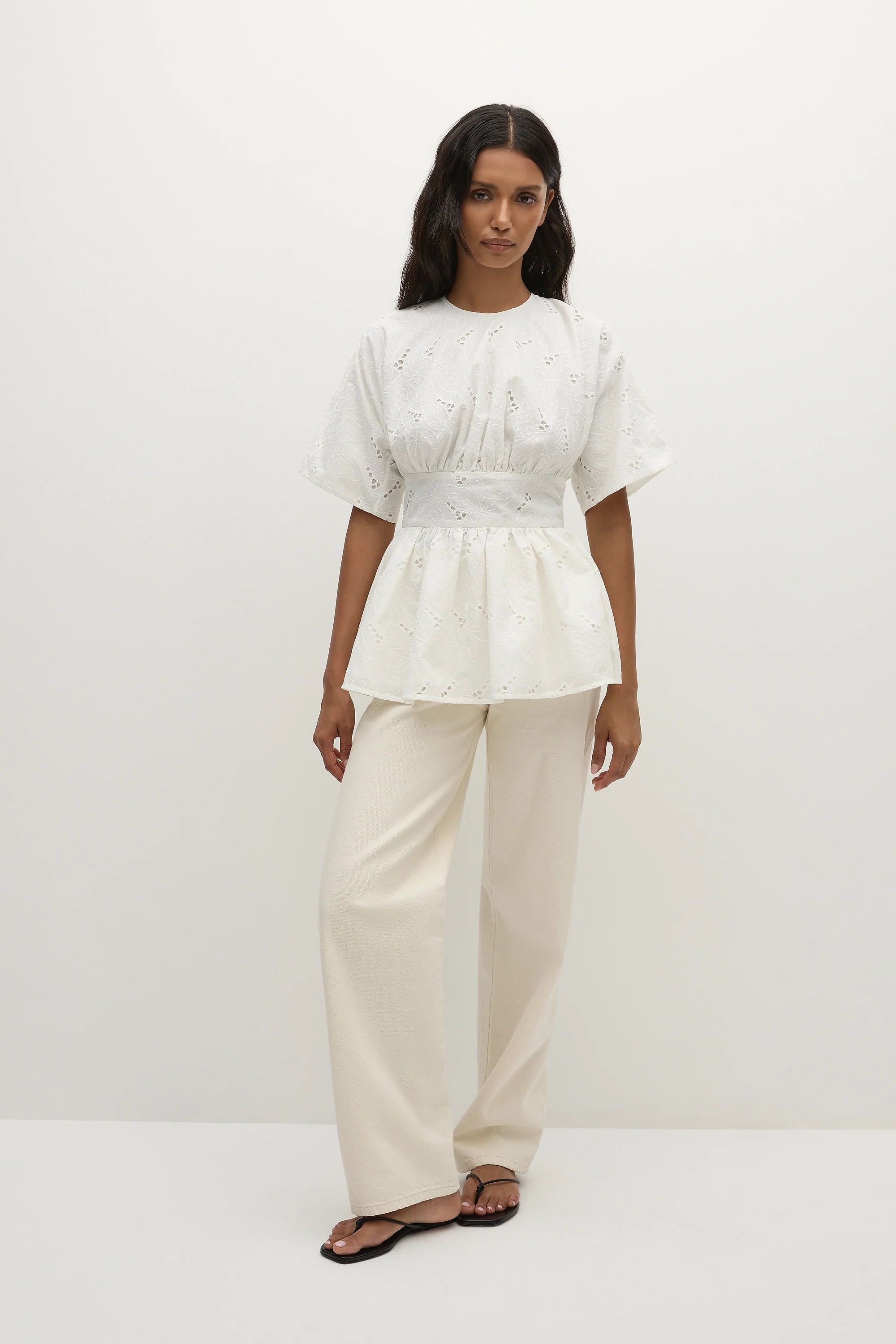 Vilde Top Birgitta Broderie Anglaise White