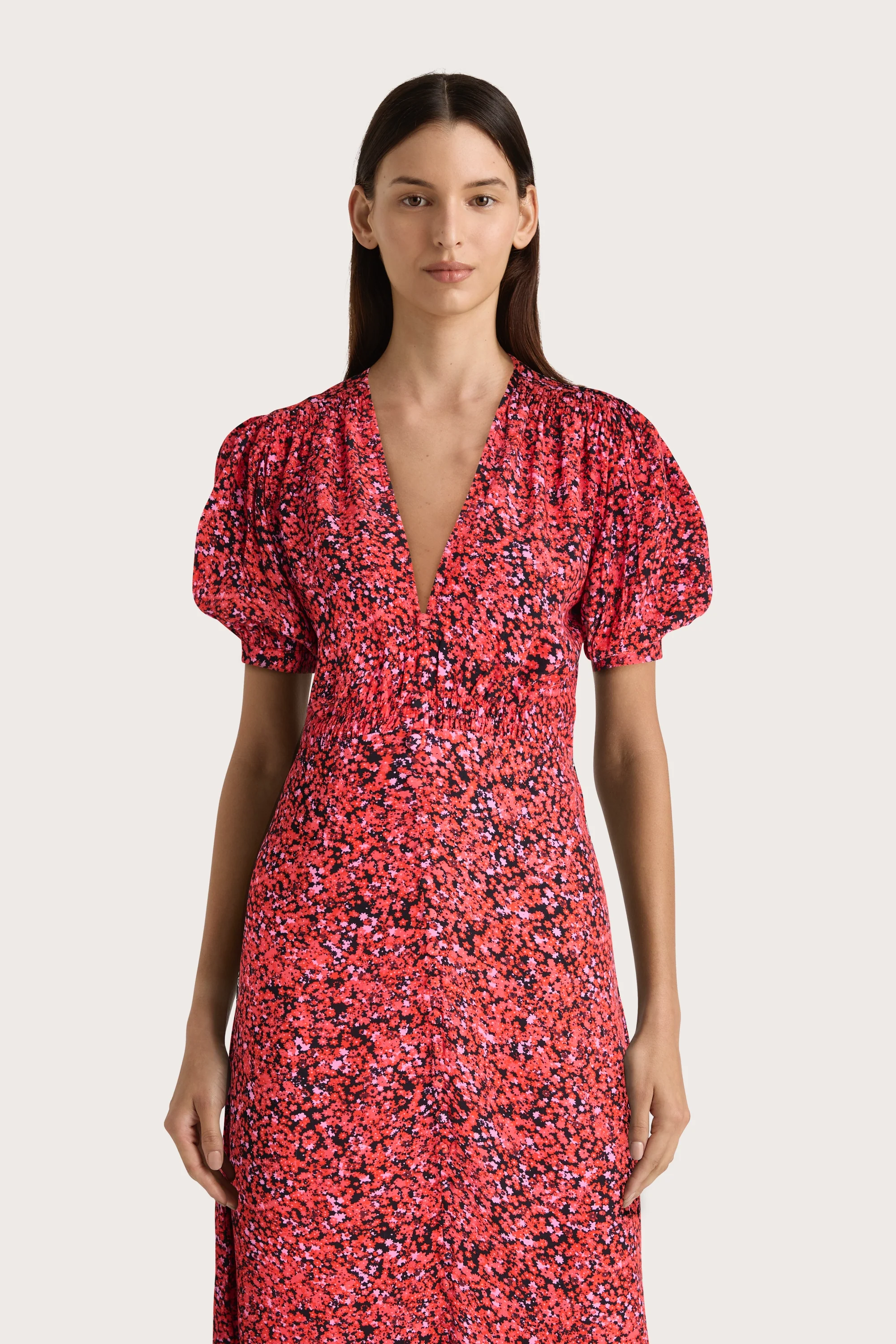 Bellavista Midi Dress Meander Micro Red - Final Sale